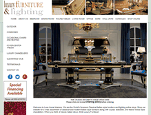 Tablet Screenshot of luxuryfurnitureandlighting.com